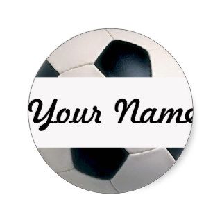 Add Your Name Soccer Ball Stickers