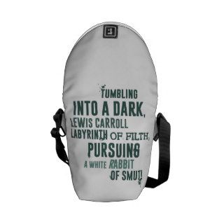 Tumbling into a dark, Lewis Carroll labyrinthMessenger Bag
