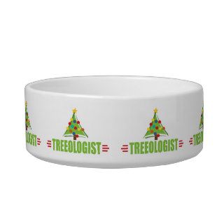 Funny Christmas Tree Lover Cat Food Bowl