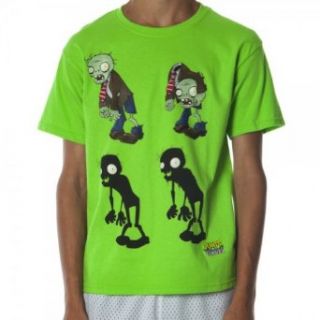 Plants Vs. Zombies Boys Lime Tee (Small) Novelty T Shirts Clothing