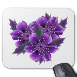 purple flowers mouse pads