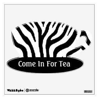 tea cup cafe sign wall graphic