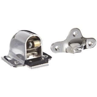 Rockwood 491R.26 Brass Floor Mount Automatic Door Holder with Stop, Polished Chrome Plated Finish, 1/2" or Less Door to Floor Clearance, Includes Fasteners for Use with Solid Wood Doors and Concrete Floors Industrial Hardware Industrial & Scient
