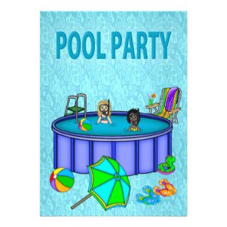 Kids Pool Party Invitations