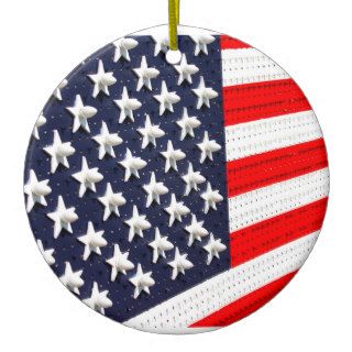 American Flag Light Display Christmas Ornaments