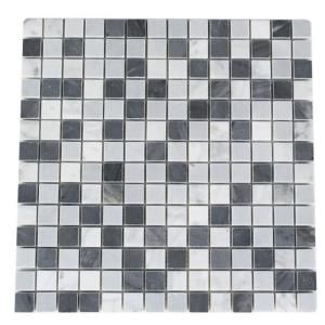 Splashback Tile Carrera and Bardiglio Blend 12 in. x 12 in. x 8 mm Marble Floor and Wall Tile (1 sq. ft.) CARRERA & BARDIGLIO BLEND MARBLE TILE