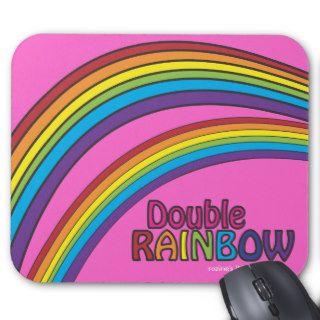 Double Rainbow All The Way Across The Sky Mousepads
