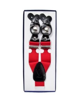 Mens Red Y Button Clip Convertible Suspenders at  Mens Clothing store