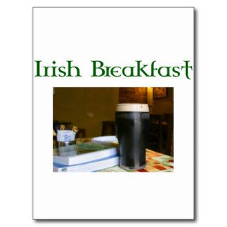 Funny Irish Breakfast Irish Beer lovers gear Post Cards