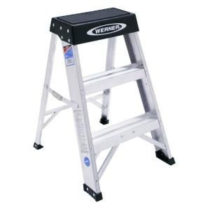 Werner 2 ft. Aluminum Step Ladder with 300 lb. Load Capacity Type IA Duty Rating 150B