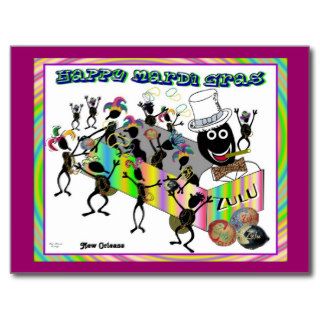 Zulu Parade at Mardi Gras Post Cards