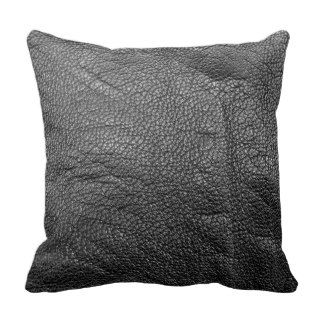 Leather look texture throw pillows