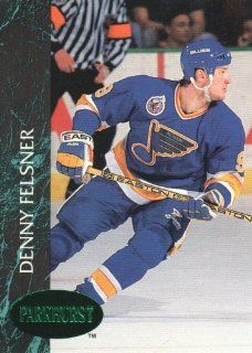 1992 93 Parkhurst Hockey Emerald Ice Parallel #493 Denny Felsner St. Louis Blues NHL Trading Card Sports Collectibles