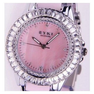 EYKI Graceful Rhinestone Quartz Crystal Scale Charm Women Wrist Watch   Pink at  Women's Watch store.