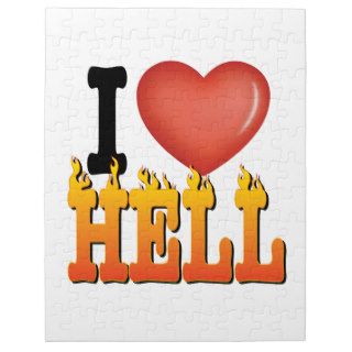 I Love Hell (Complete with Bonus Flames) Jigsaw Puzzle