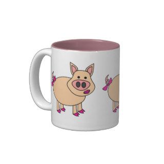 Cute Cartoon Girl Pig Mug