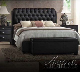 Ireland Black PU Queen Size Bed by Acme Furniture Home & Kitchen