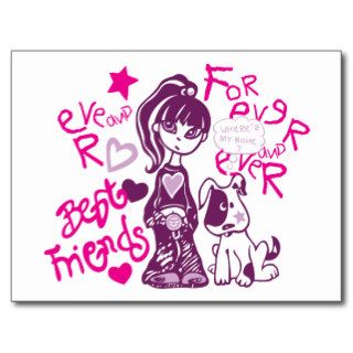 Best Friends Forever Kids Post Cards