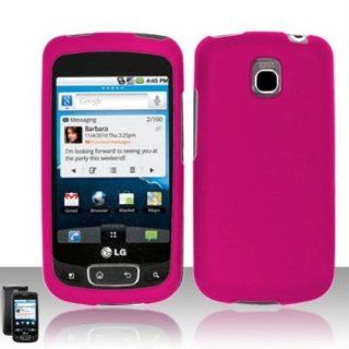 Rubberized Rose Pink for LG LG Optimus T P509 Cell Phones & Accessories