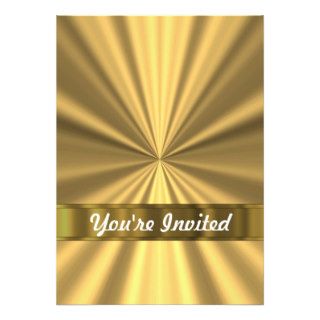 Metallic Gold looking Personalized Invitations
