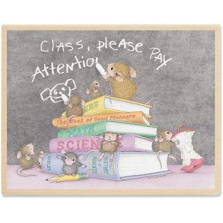 House Mouse Mounted Rubber Stamp 3.75"X5" Please Pay Attention Stampabilities Wood Stamps