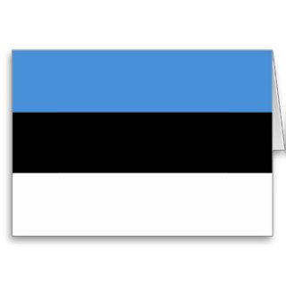 Estonia Flag EE Greeting Cards
