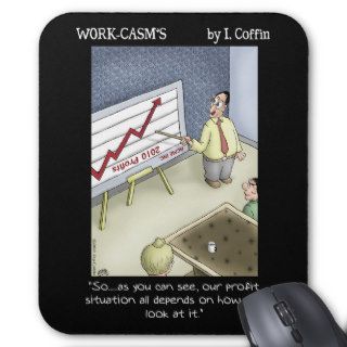 Funny Mouse Pads Glass half full