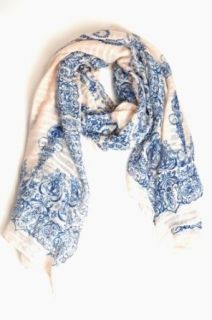 Anytime Scarf Women's Pink & Navy Paisley Scarf Fashion Shawl Wrap