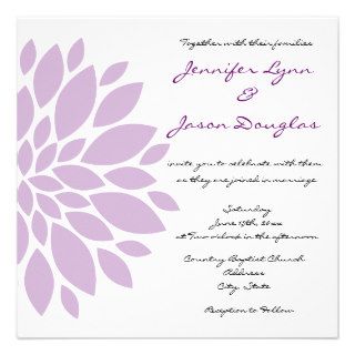 Light Purple and White Flower Wedding Invitations