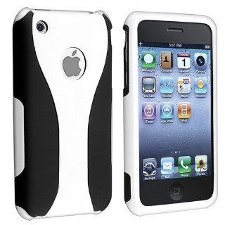 BY KSSHOPPING White/Black Cup Shape 3 Piece Clip on Hard Cover Case Compatible with iPhone� 3 G 3GS 3th USA Electronics