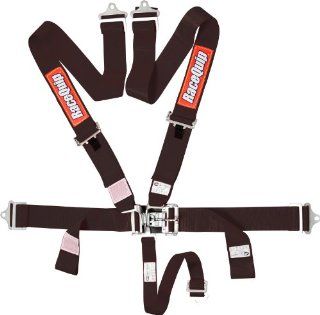 RaceQuip 711001 Black SFI 16.1 Latch and Link 5 Point Safety Harness Set with Individual Shoulder Belt Automotive
