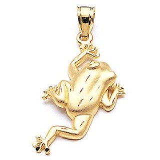 14K Gold Frog Pendant Jewelry
