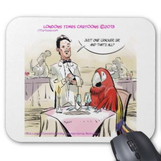 Parrot Fine Dining Funny Mousepads