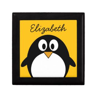 Cute and Modern Cartoon Penguin Gift Box