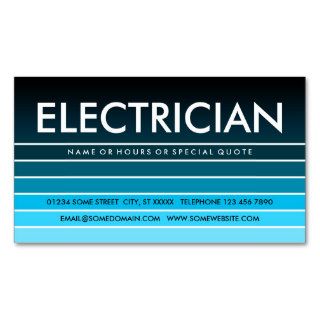blue swatch ELECTRICIAN Business Cards