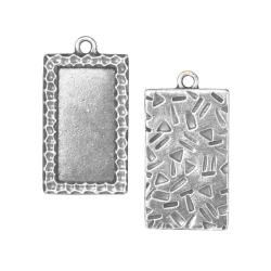 Beadaholique Silverplated Pewter Rectangle Picture Frame Charms (Set of 2) Beadaholique Beading Charms