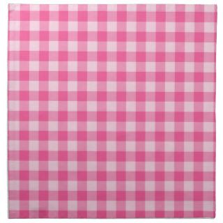 Pink Gingham Plaid Pattern Napkin