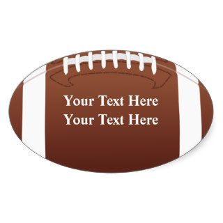 Football Themed Birthday Party Favor Label Sticker