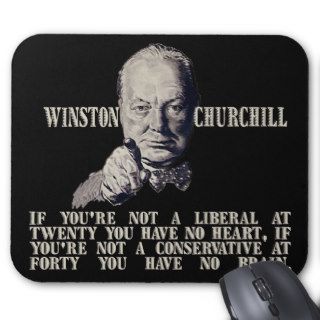 Churchill on Conservatives and Liberals Mousepads
