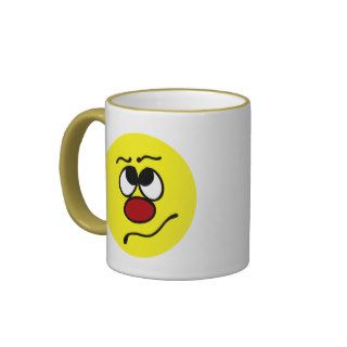Confused Smiley Face Grumpey Coffee Mug