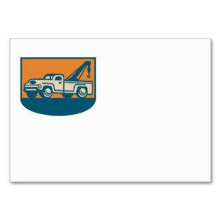 Vintage Tow Wrecker Pick up Truck Business Card Template