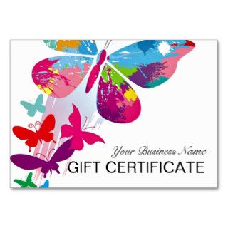 Dream On/Pastel Butterflies Gift Certificate Business Card