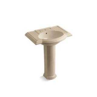 KOHLER Devonshire Pedestal Bathroom Sink Combo with 8 in. Centers in Mexican Sand K 2294 8 33