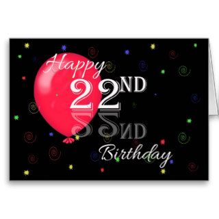 Happy 22nd Birthday Greeting Card