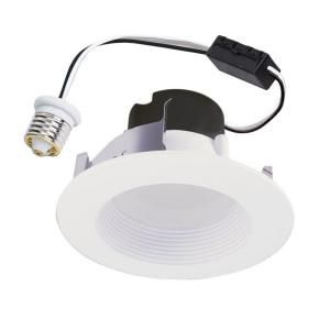 Halo 4 in. Matte White Recessed LED Retrofit Baffle and Trim Ring with 2700K RL460WH827PK