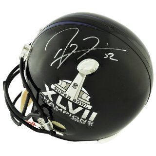 Ray Lewis Baltimore Ravens/Super Bowl XLVII Logo Riddell Replica Helmet Sports Collectibles