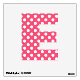 Pink & White Polka Dot Letter E Wall Decal