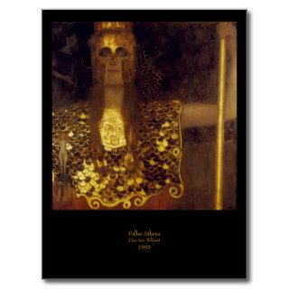 Pallas Athene by Gustav Klimt Postcards