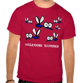 welcome summer funny cartoon mosquito t shirt