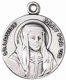 St. Louise Sterling Silver Medal with 18 Inch Chain  